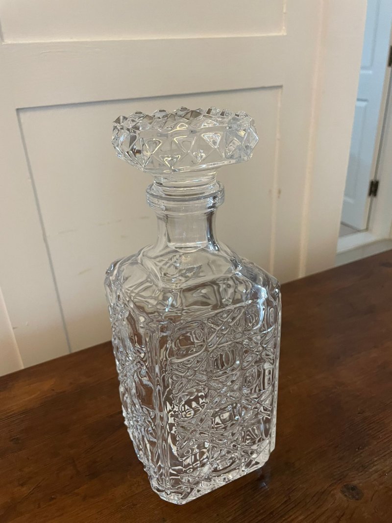 Antique Edwardian Quality Cut Glass Decanter - Image 2